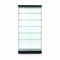 Display cabinet - Toscana II, floor display cabinet with lighting, black top and base, 90 x 46 x H184 cm.