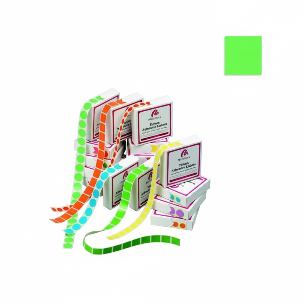 Colored 19 x 19 mm square labels without print - 1,000 pcs. Choose color