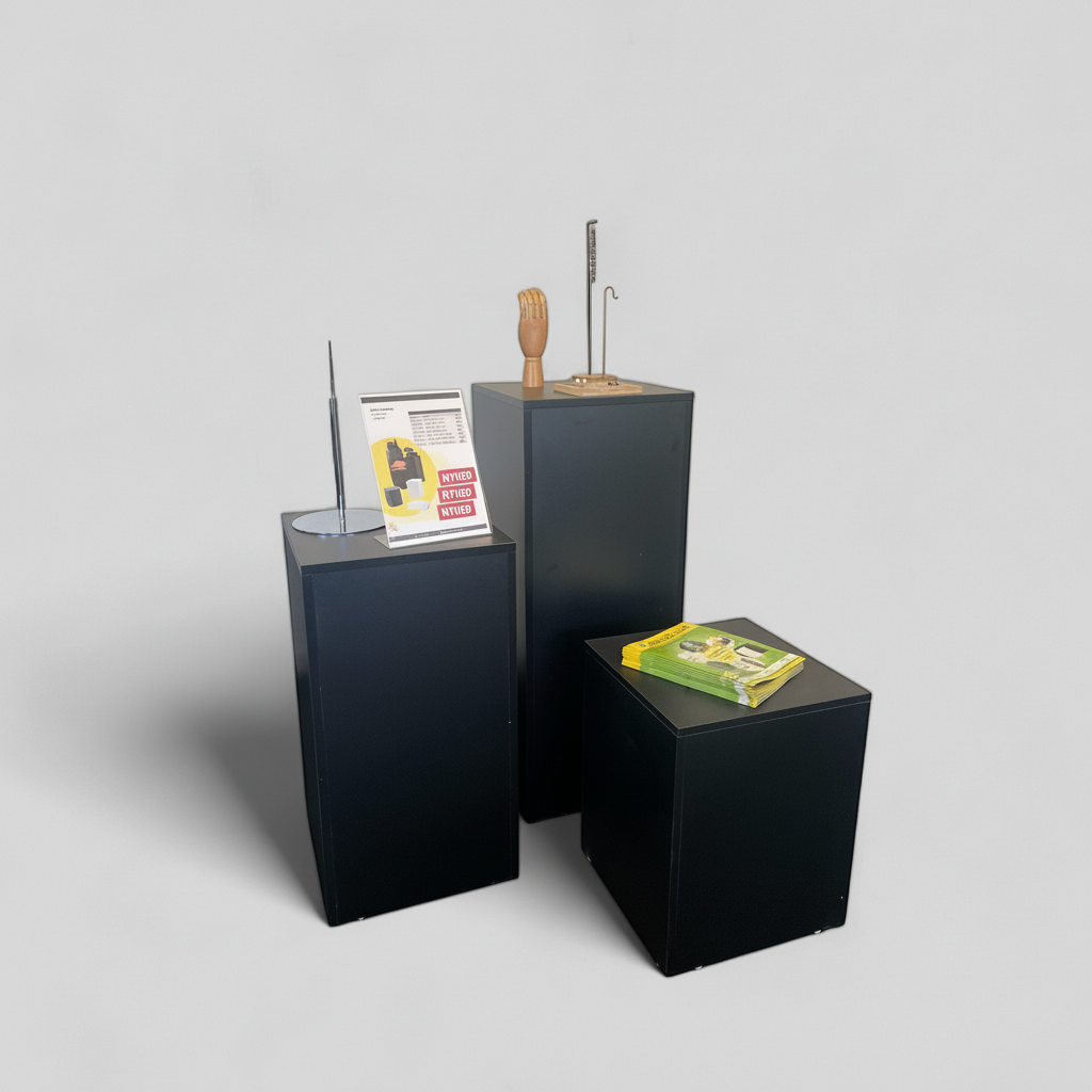 Podie set with 3 pcs. Black - unassembled