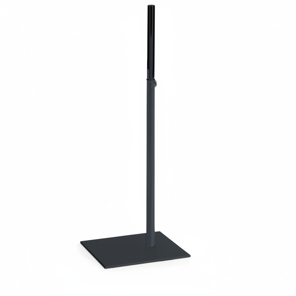 Feed for torso, telescopic, high, black, square plate, H58-126 cm, Elite torso (Series 5200)