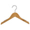 Wooden hanger, solid, flat, junior, with notch and without bar, natural, 32 cm