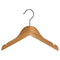 Wooden hanger, solid, flat, baby, with notch and without bar, natural, 27 cm