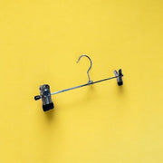 Metal clamp hanger (W 30 cm) - 100 pcs. - alternative. Black. Trouser hanger