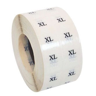 Size labels 1,000 pcs per roll. Select size