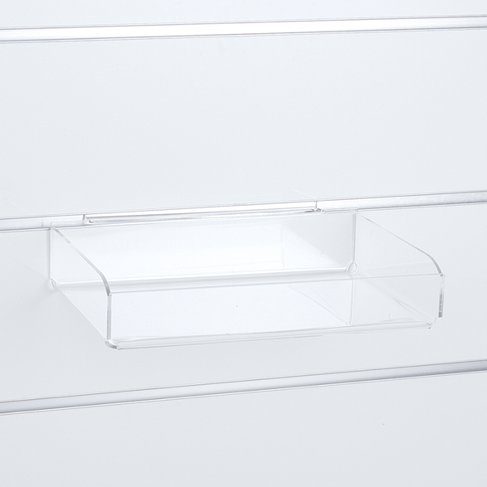Acrylic box 26.5 x 17.5 x H4.5 cm. For slatwall