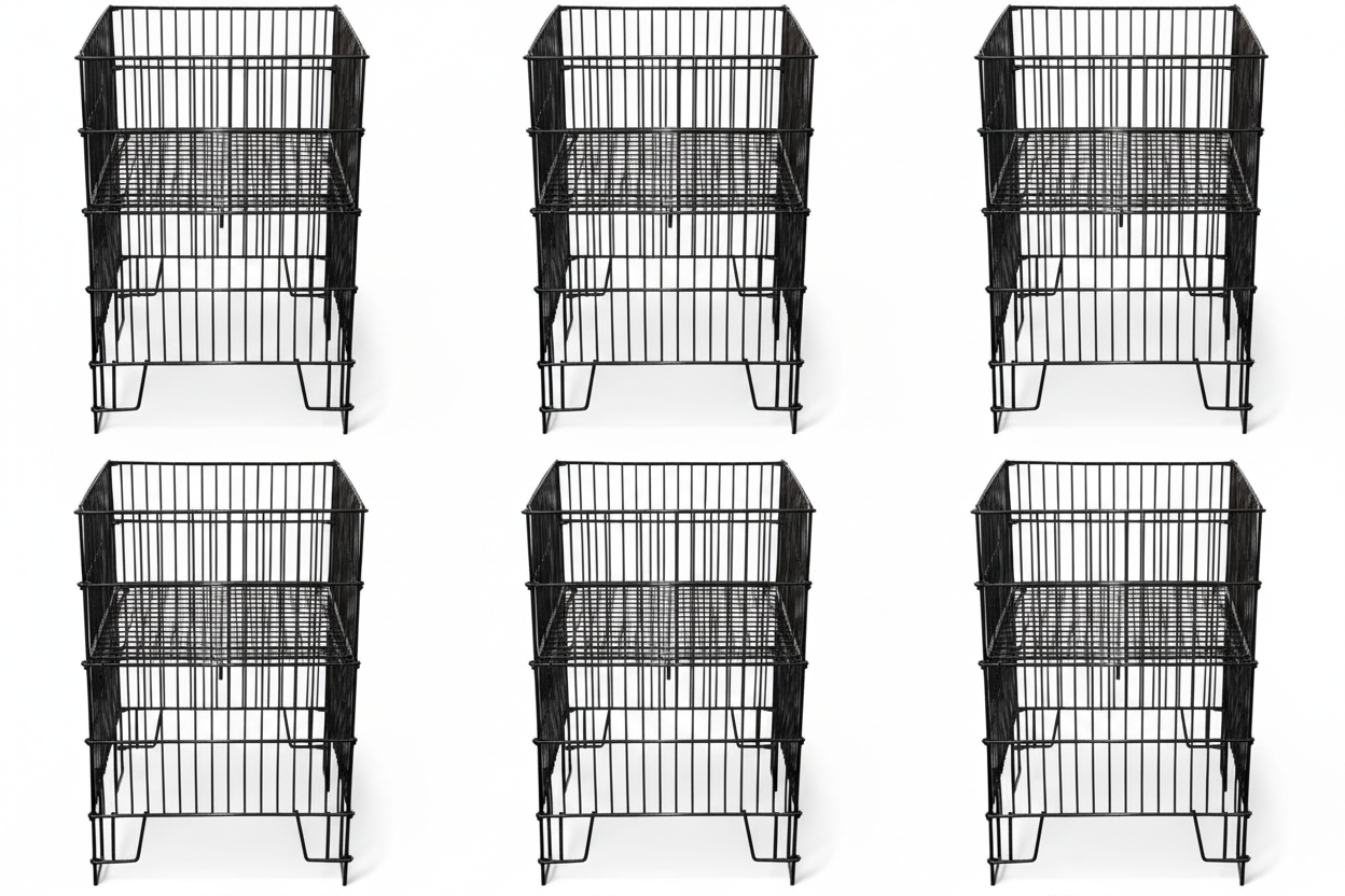 Sales basket - BULK, black H75 cm. Price shown per pc. Min. purchase 6 pcs.