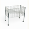Boxer II sales basket with wheels and adjustable base – galvanized, 50 x 95.6 x H90 cm