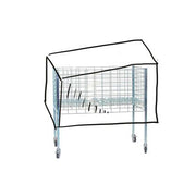 Rain cover for wire street baskets, smoke-colored, 104 x 54 x 50 cm. 2nd grade