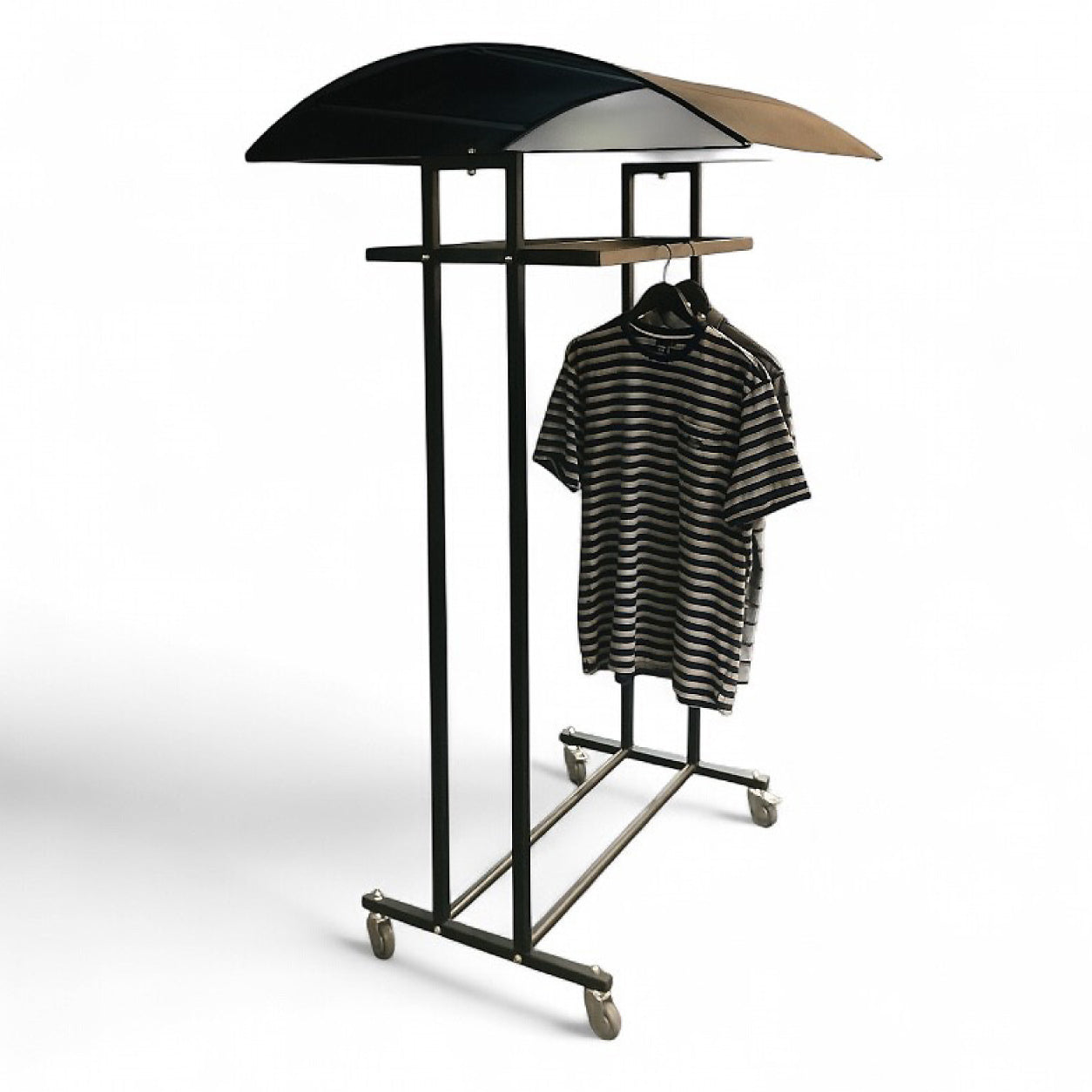 Display rack - L5 with canopy. Black. Clothes rack