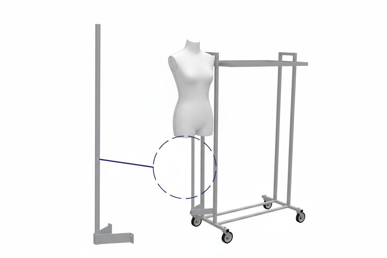 Gin bar for L-bike rack. Choose black or galvanized