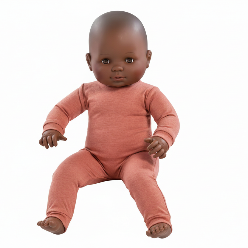 Baby mannequin. H 60 cm. Dark skin tone