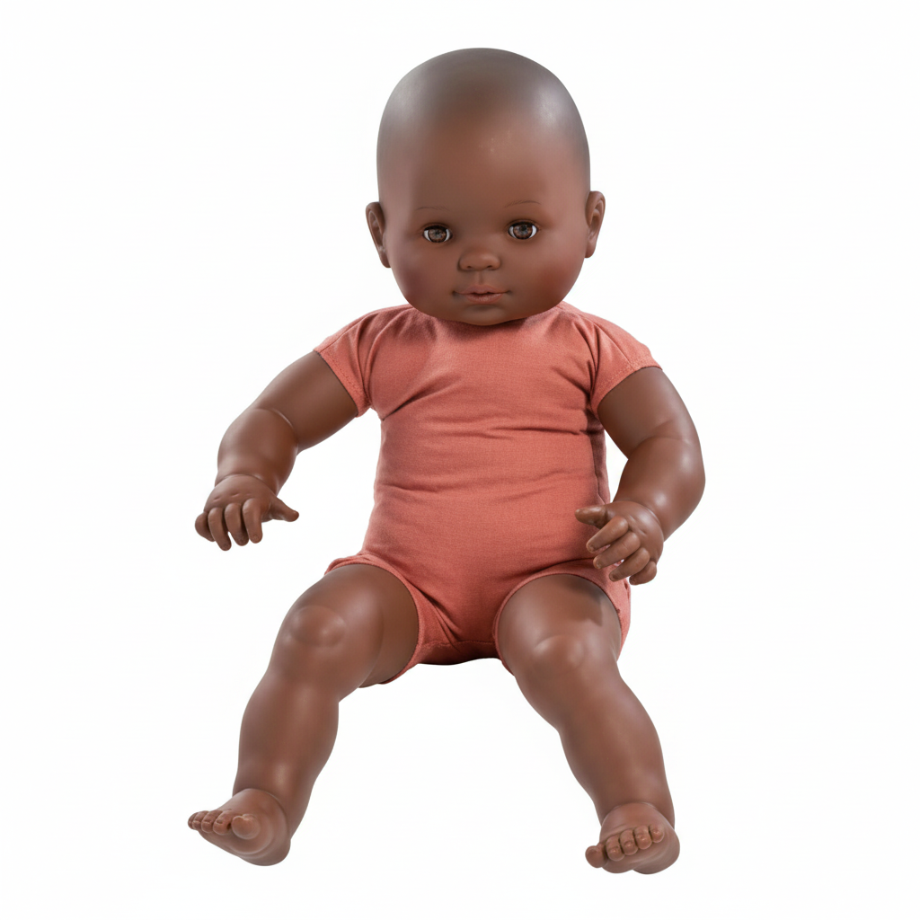 Baby mannequin. H 60 cm. Dark skin tone