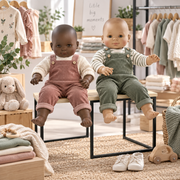 Baby mannequin. H 60 cm. Dark skin tone