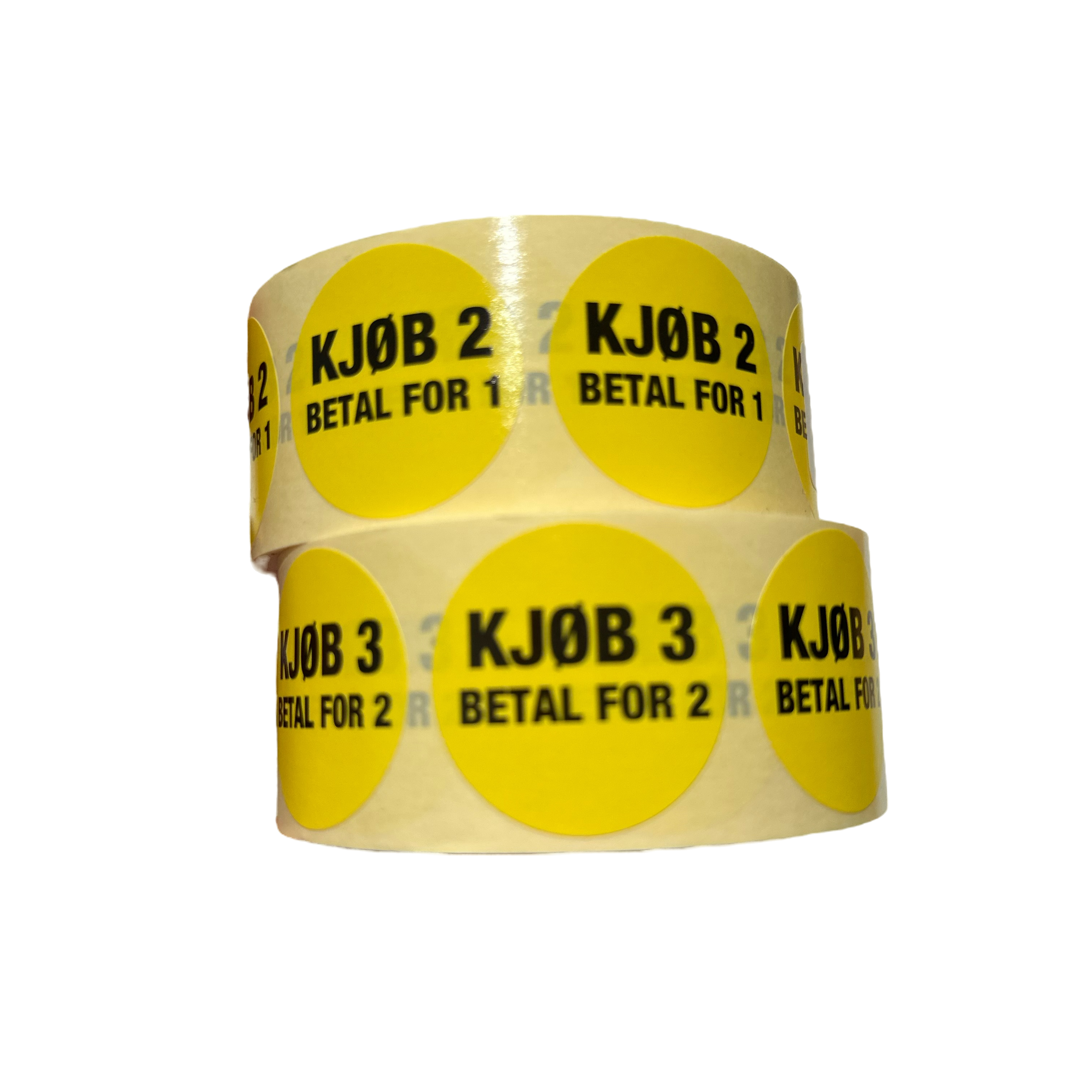 Label Buy 3 pay for 2, yellow, roll with 1000 pcs.