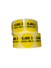 Label - Buy 2, Pay for 1, Yellow, Roll of 1000 pcs.