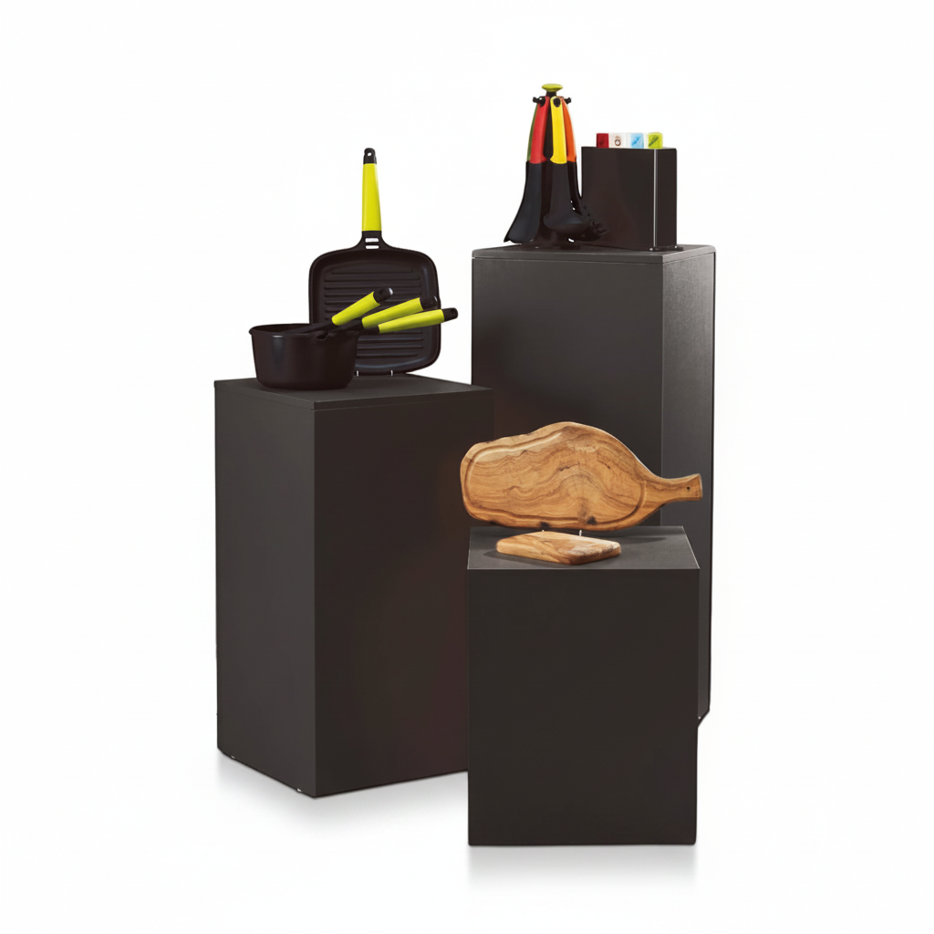 Podie set with 3 pcs. Black - unassembled