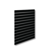 Sort Supersæt rillepanel 120 x 120 cm med glat overflade