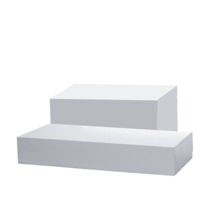 Podie sæt til mannequiner, sæt med 2 stk., hvid. Lave