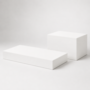 Podium set for mannequins, set of 2 pieces, white. Low
