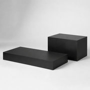 Podie stands for mannequins, set of 2 pcs., black. Low