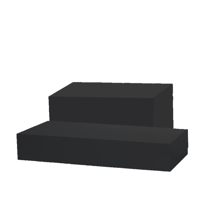 Podie sæt til mannequiner, sæt med 2 stk., sort. Lave