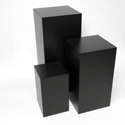 Podiums, set of 3 pieces, black melamine.