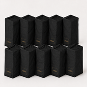 10 Black Collection Bags with Drawstring Closure and Custom Logo