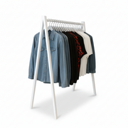 Clothing rack, V-shaped, white, W100 x D50 x H142 cm