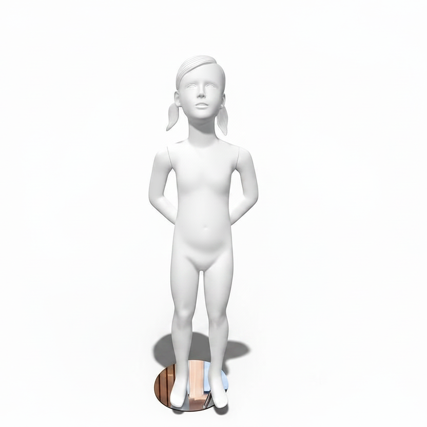 Girl child mannequin 7-8 years. Sculpted hair