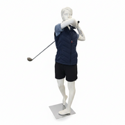 Female sports mannequin, golf - white