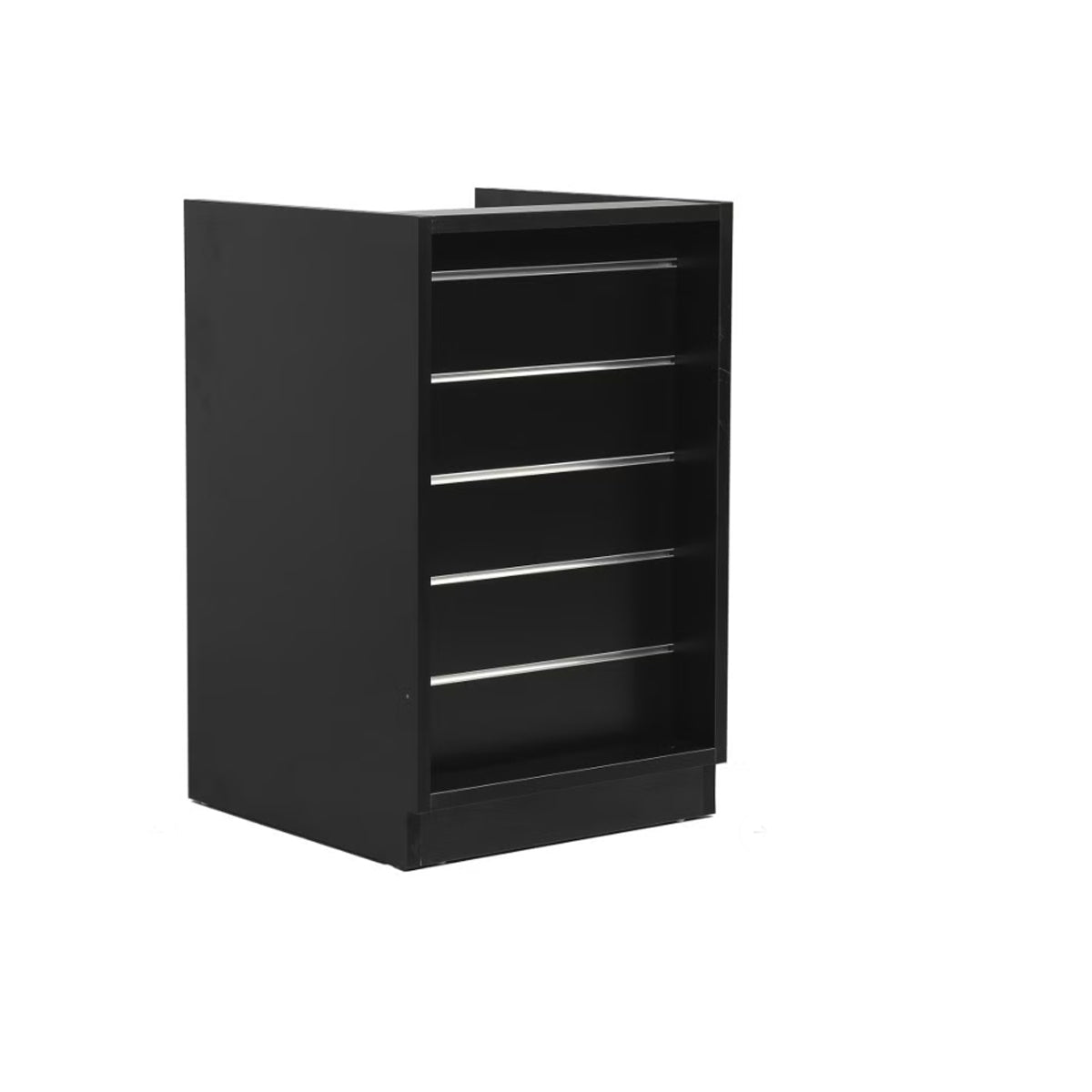 MADS Narrow Shop Counter, Black B 60 - Grooved Front Panel