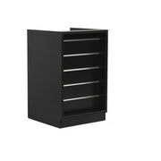 MADS Narrow Shop Counter, Black B 60 - Grooved Front Panel