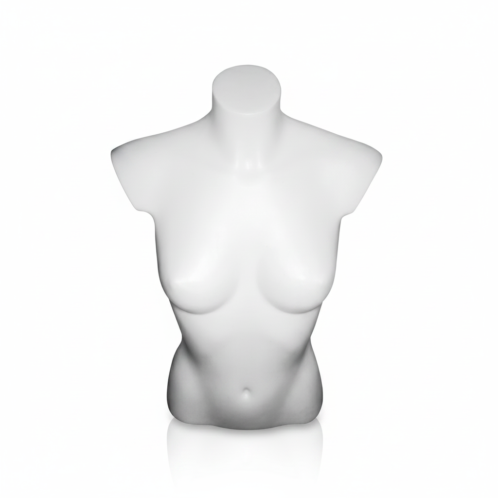 5100 women's bust, white. Top. Shine