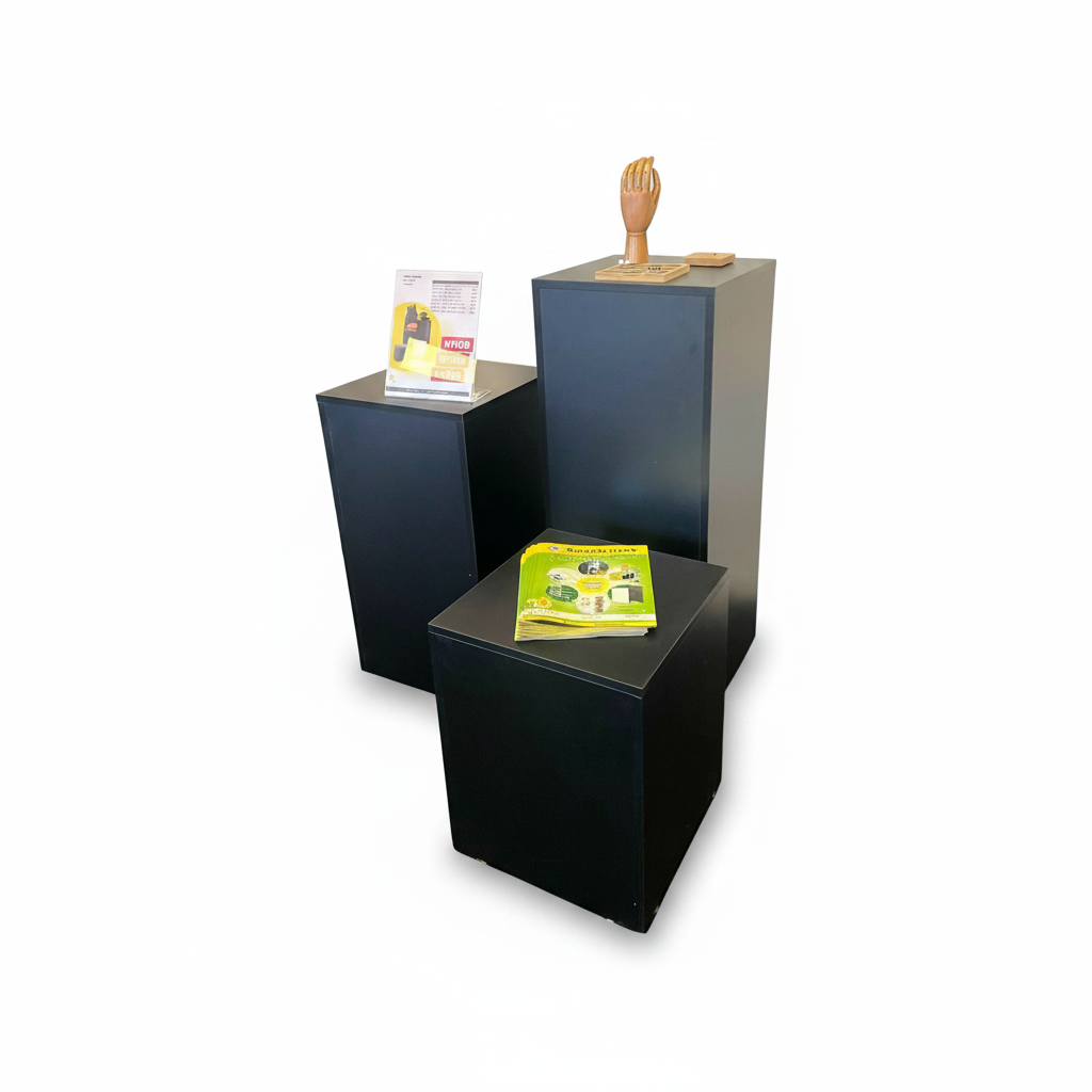 Podie set with 3 pcs. Black - unassembled