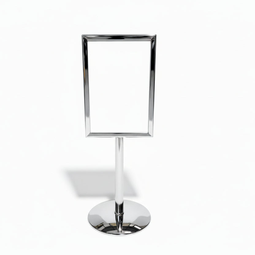 Menu holder, A5, chrome