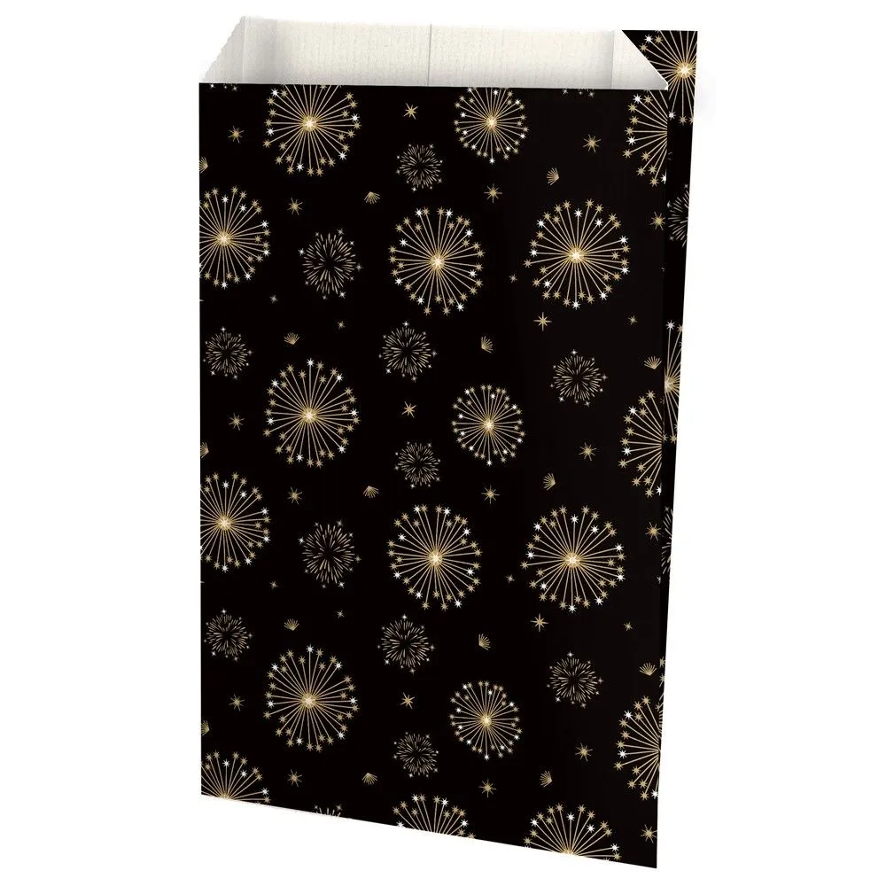 Gift bags - H 35 cm - Black with star sprinkle - 250 pcs.