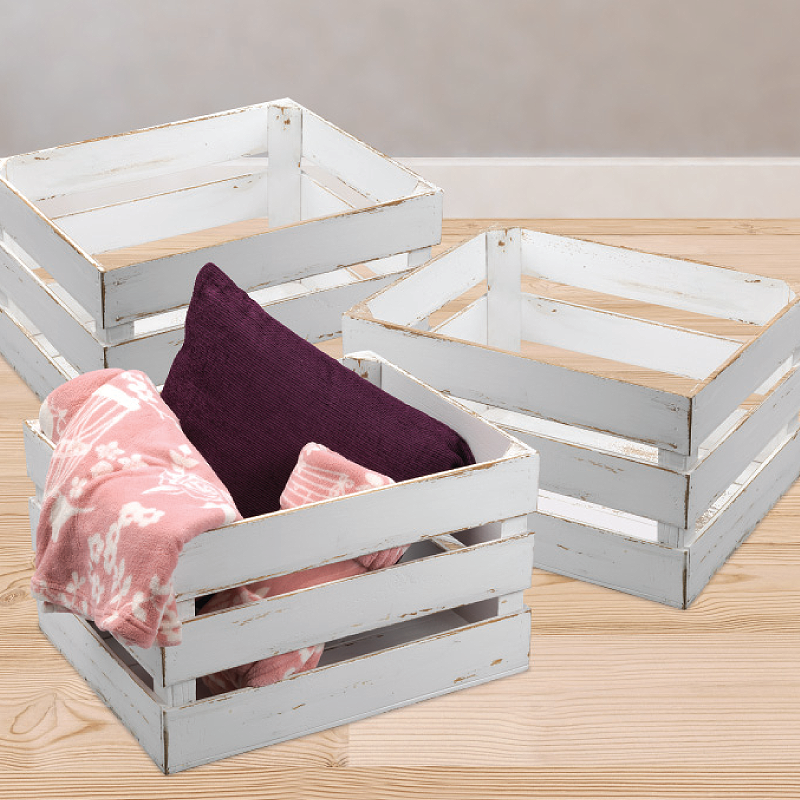 Set of 3 wooden boxes - Heritage