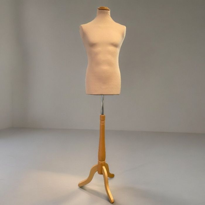 Treviso herregine, hørfarvet, lang krop, 3 fod, flad top, lyst træ