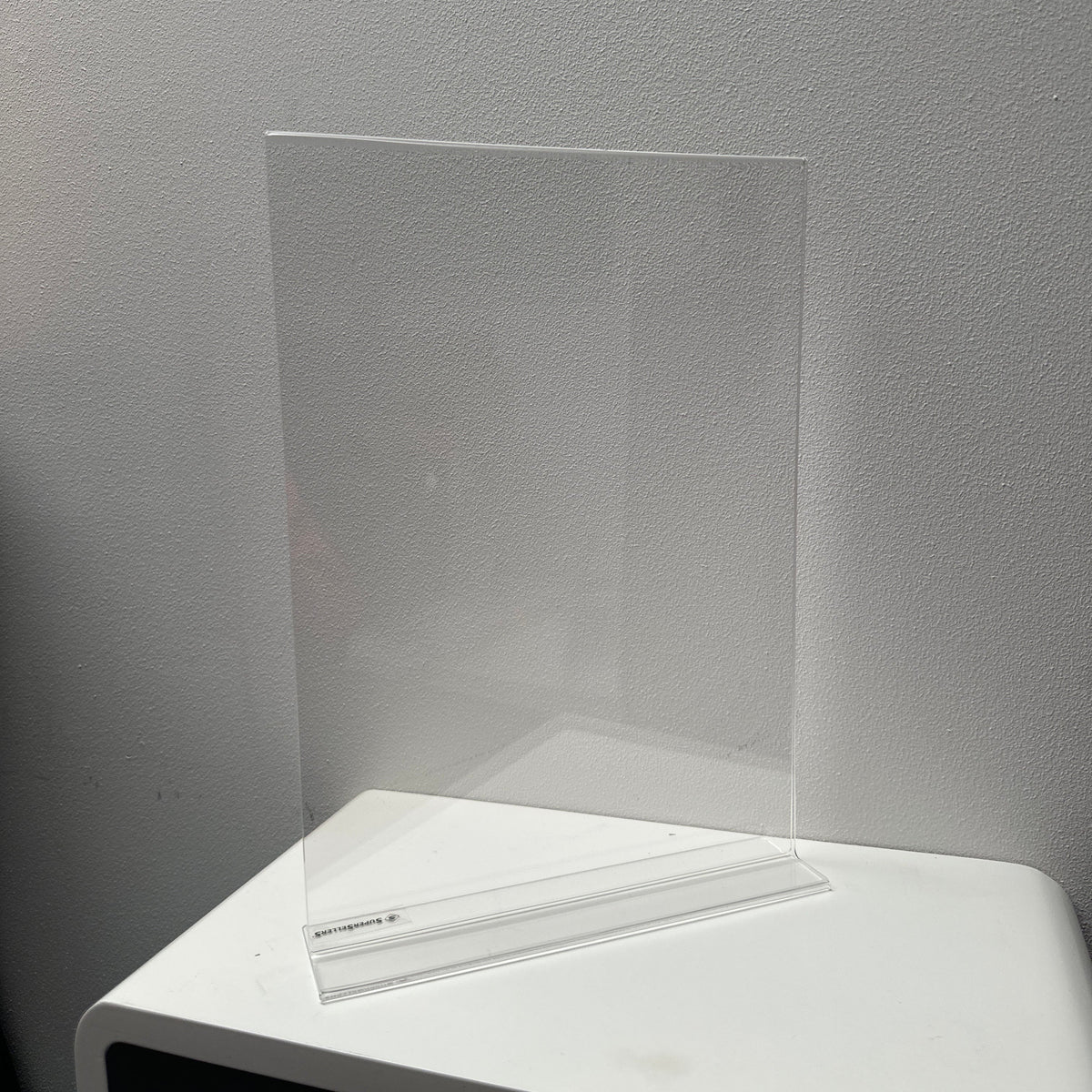 Acrylic A4 portrait tabletop sign holder