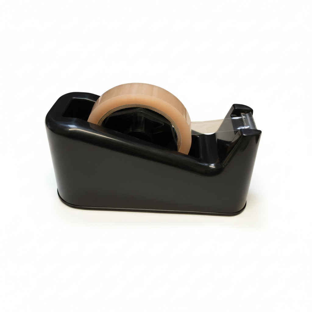 Tape dispenser for store tape, large model, fits 33 mm and 66 mm rolls, black