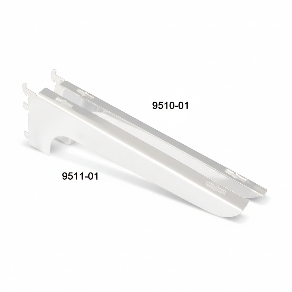 Shelf bracket, left, white - Superskinne