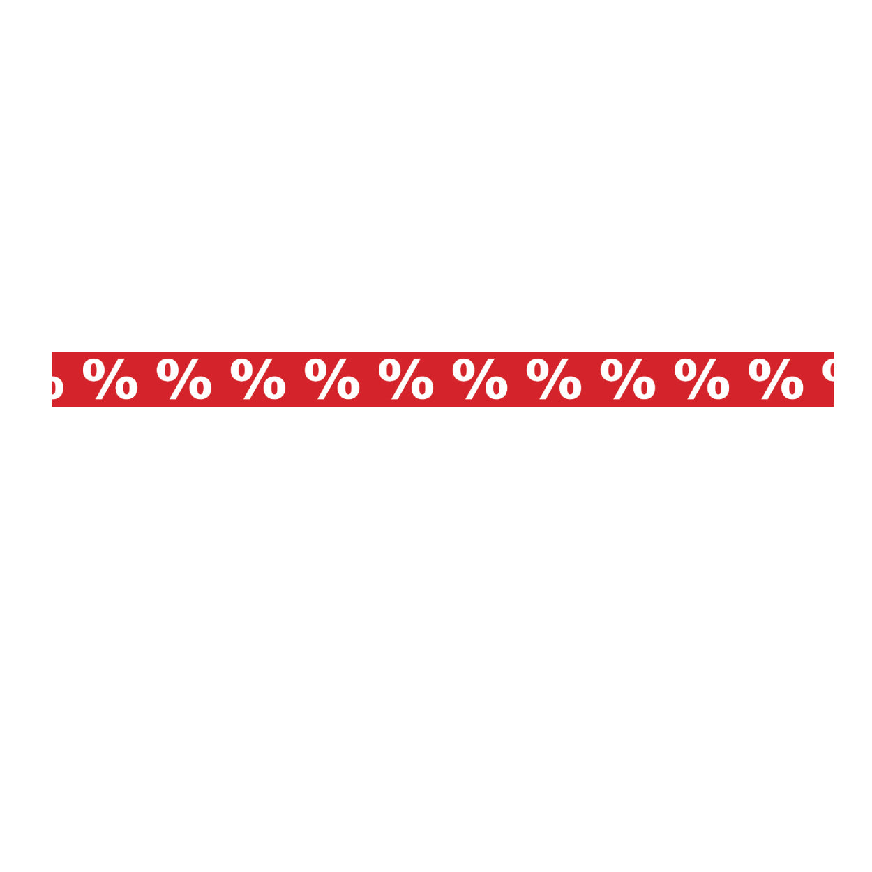 Window streamer w/ % - 120 cm.