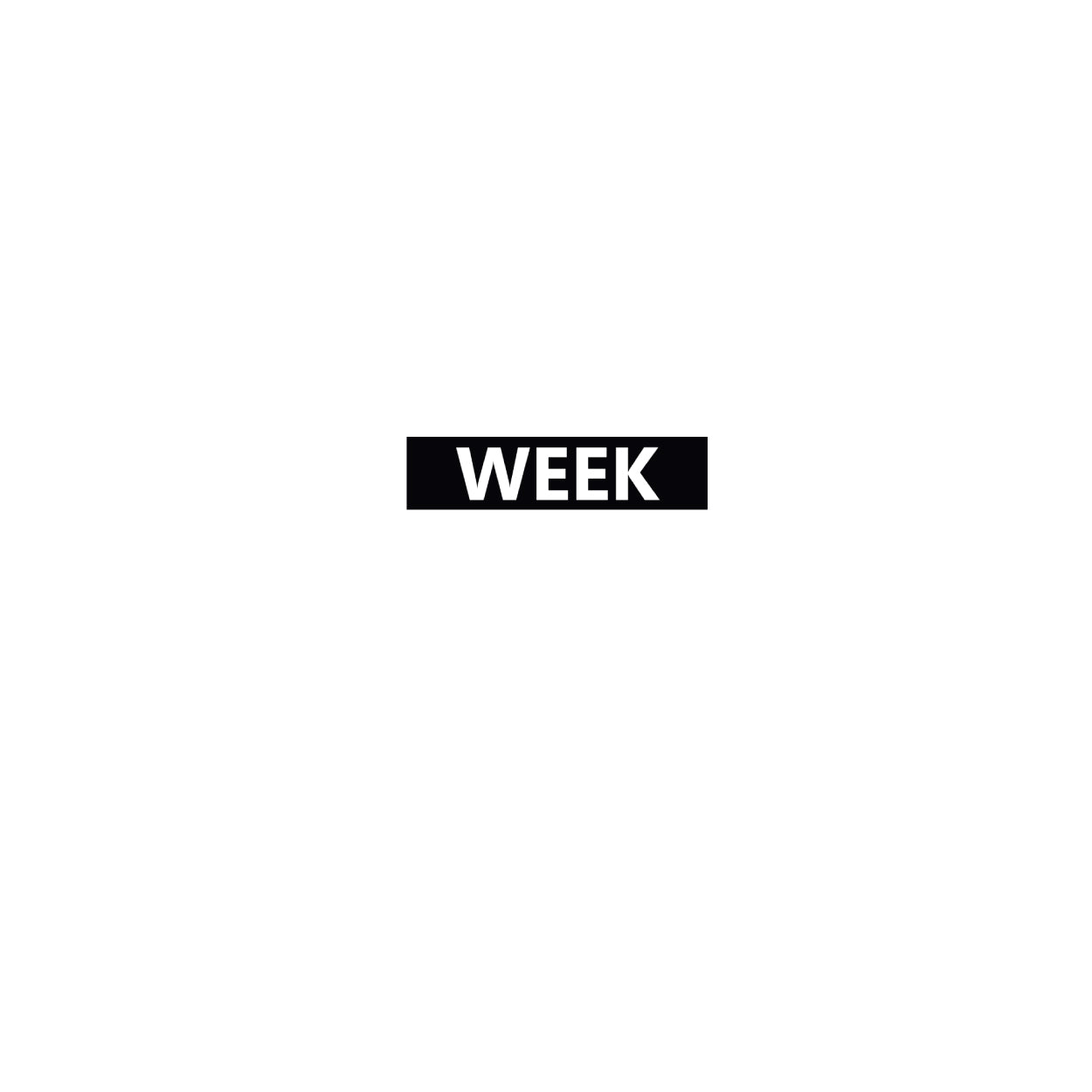 Poster. Week, black and white, 50 x 12 cm