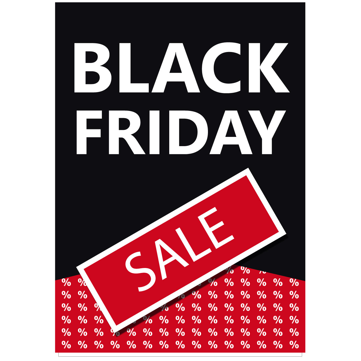 Poster. Black Friday, black and red, 50 x 70 cm