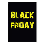 Poster. Black Friday, black and yellow, 50 x 70 cm