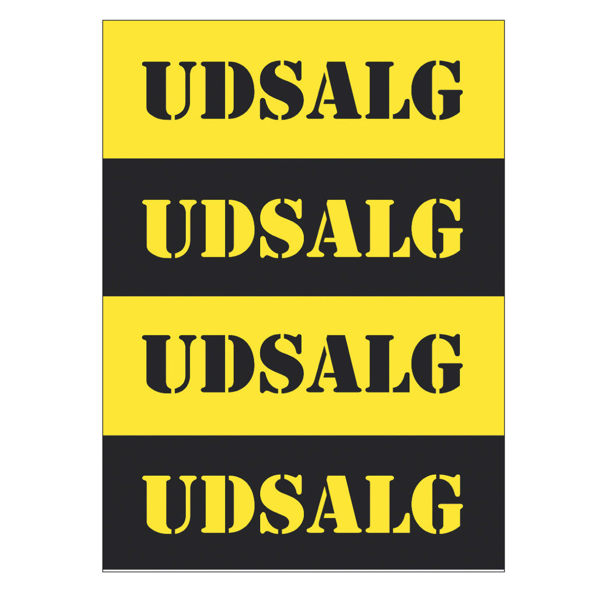 Poster. Sale, black and yellow, 50 x 70 cm