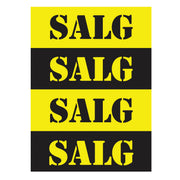 Poster. Sale, black and yellow, 50 x 70 cm