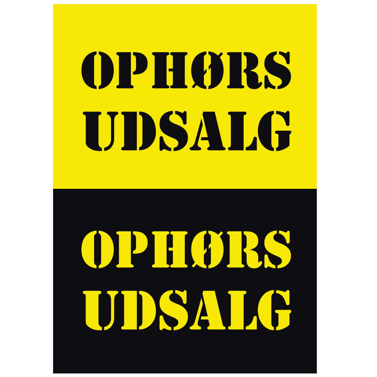 Poster. Closing down sale, yellow with black print, 50 x 70 cm
