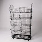Stacking basket with 5 baskets and wheels. 81 x 43 x H160 cm