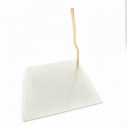 Base plate with 12.2 mm leg spike for mannequin, metal. White. 32 x 32 cm.